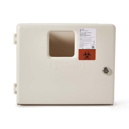 Mckesson Sharps Collector Wall Cabinet, 121/4 x 43/4 x 10 Inch, 2PK 2263